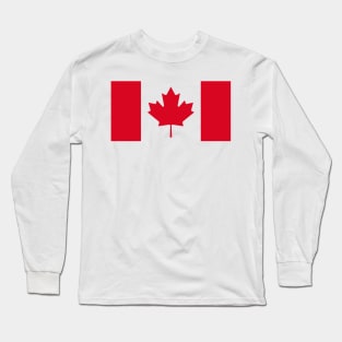 Canada Flag - Red Long Sleeve T-Shirt